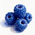For pieces of blue raspberries