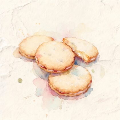 three white cookies