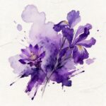 Two violets flowers side by sde